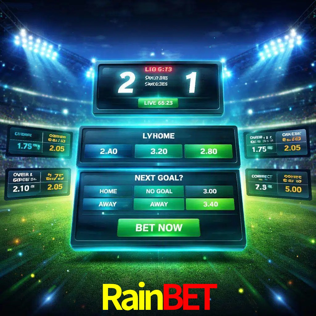 Vista de apuestas en vivo Rainbet durante un partido en curso