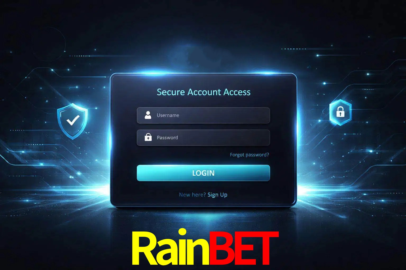 Pantalla de inicio de sesión de cuenta Rainbet para usuarios en México