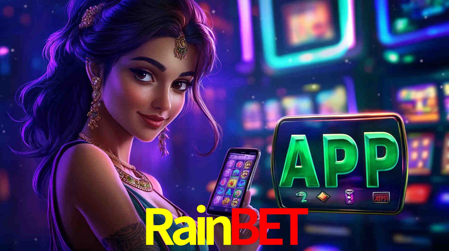 Interfaz de la app móvil Rainbet en un smartphone moderno